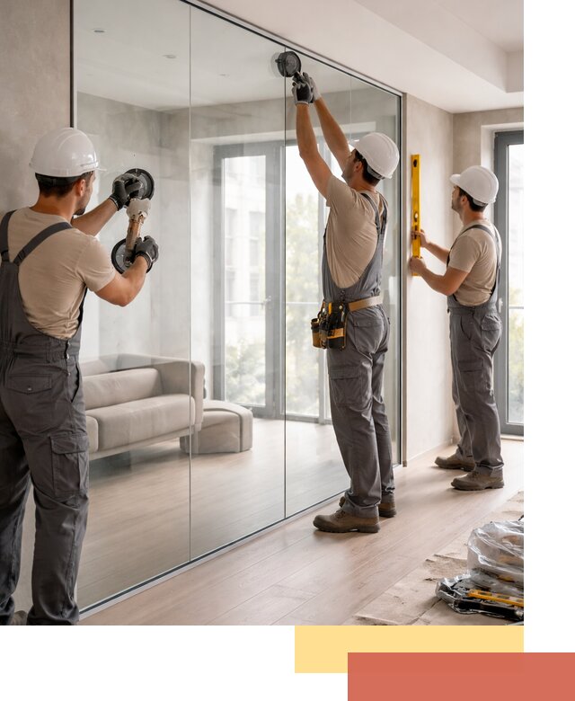 Перегородки из закаленного стекла в Каменске-Уральском для офисов и квартир