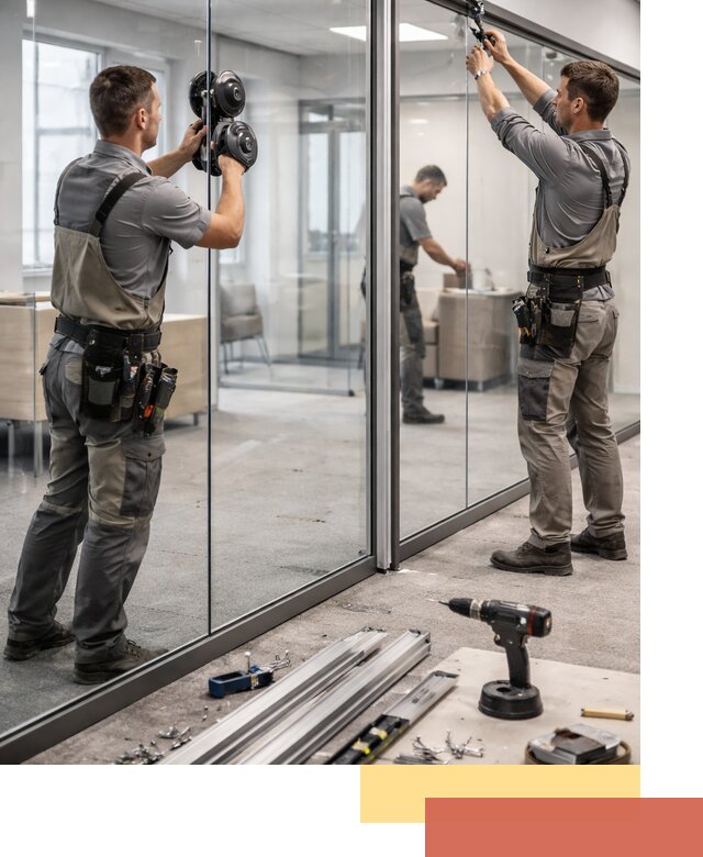 Стеклянные офисные перегородки под ключ в Каменске-Уральском