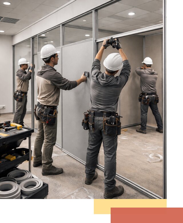 Мобильные офисные перегородки под ключ в Каменске-Уральском