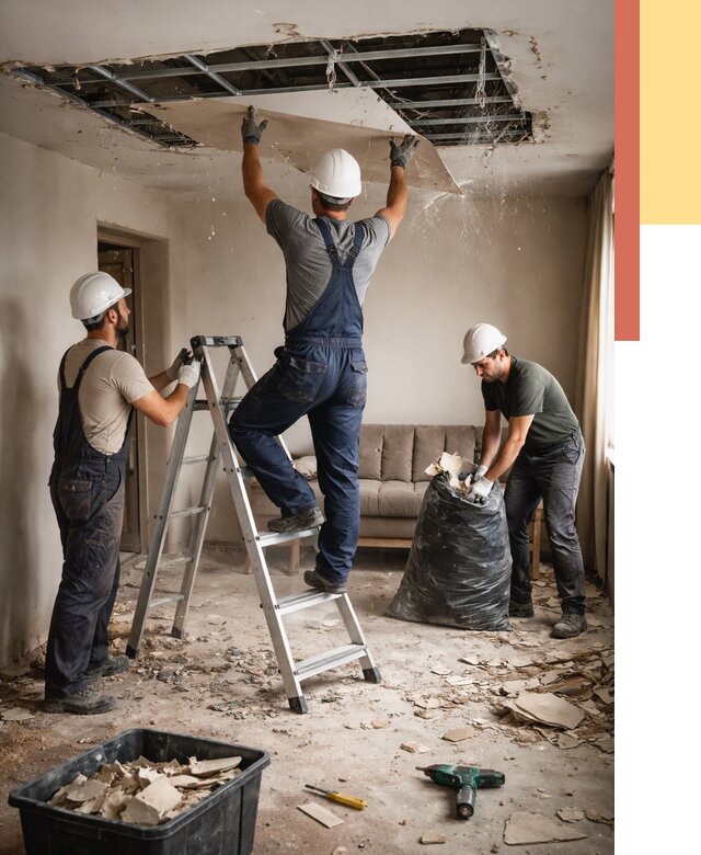 Демонтаж гипсокартонного потолка в Каменске-Уральском от 447 руб. за м2 — ОТДЕЛОЧНИК-Кмн