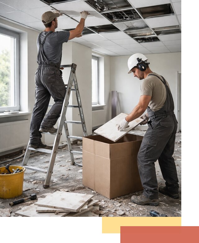 Демонтаж потолочной плитки в Каменске-Уральском быстро и аккуратно