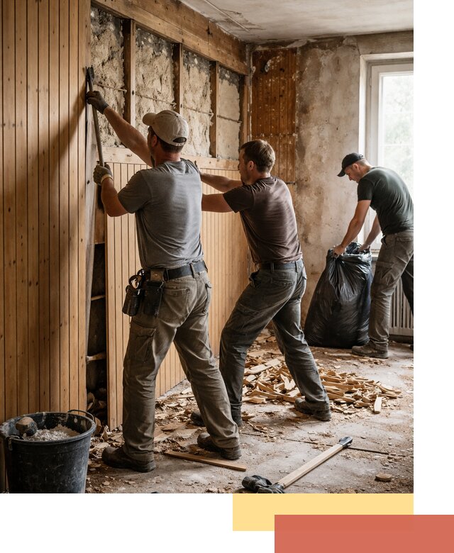 Демонтаж вагонки и вывоз материалов в Каменске-Уральском