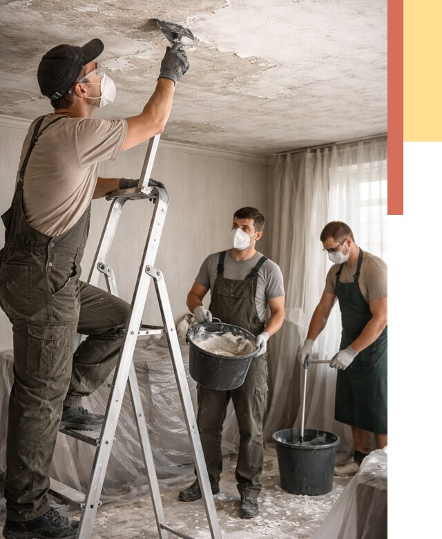 Удаление побелки с потолка в Каменске-Уральском от 2660 руб. быстро и недорого | ОТДЕЛОЧНИК-Кмн