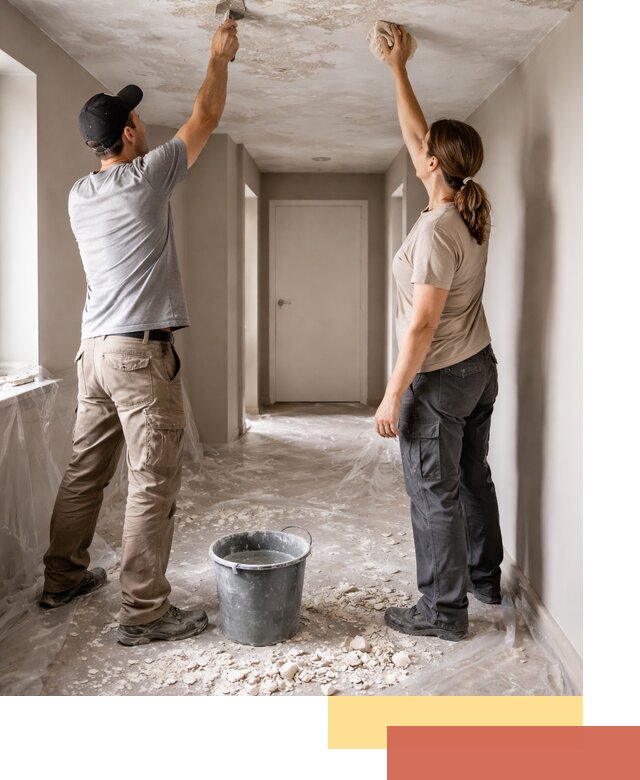 Удаление побелки с потолка в Каменске-Уральском — быстро и аккуратно