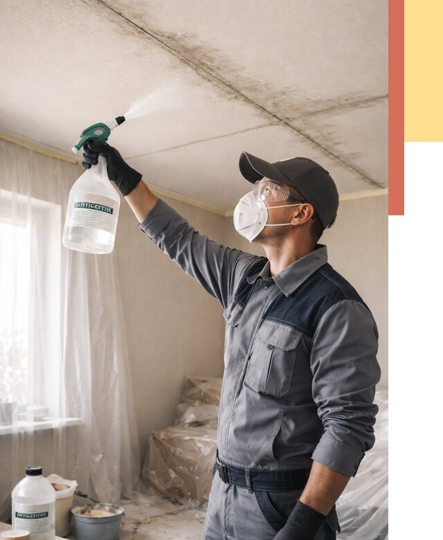 Антисептическая обработка потолка в Каменске-Уральском от 2660 руб. | ОТДЕЛОЧНИК-Кмн