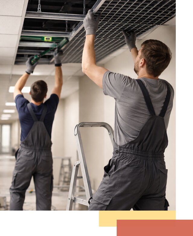 Монтаж потолка Грильято в Каменске-Уральском: установка под ключ качественно