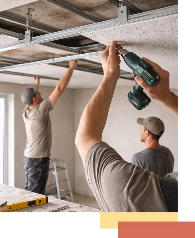 Монтаж акустического потолка в Каменске-Уральском под ключ