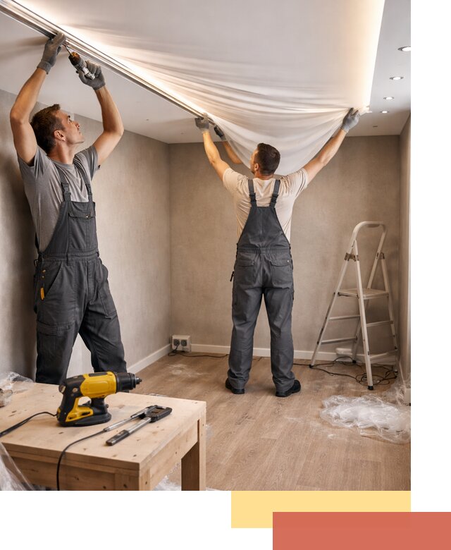 Монтаж натяжного потолка с подсветкой в Каменске-Уральском цена и сроки