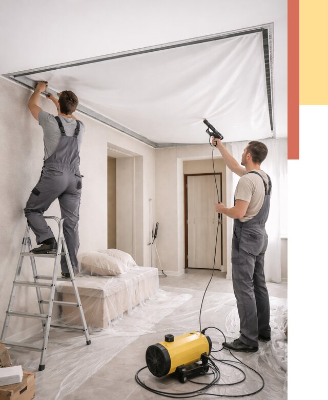 Монтаж натяжного потолка в прихожей в Каменске-Уральском от 2819 руб. под ключ | ОТДЕЛОЧНИК-Кмн