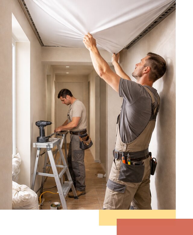 Монтаж натяжного потолка в прихожей в Каменске-Уральском