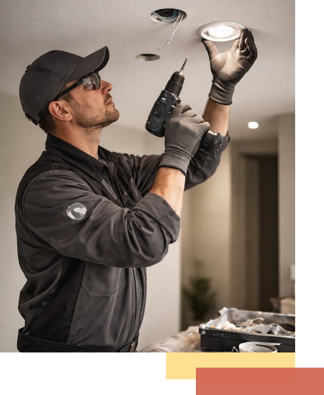 Установка точечных светильников в натяжной потолок в Каменске-Уральском