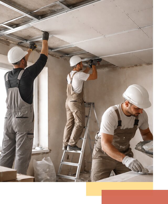 Одноуровневый потолок из гипсокартона в Каменске-Уральском — монтаж и отделка