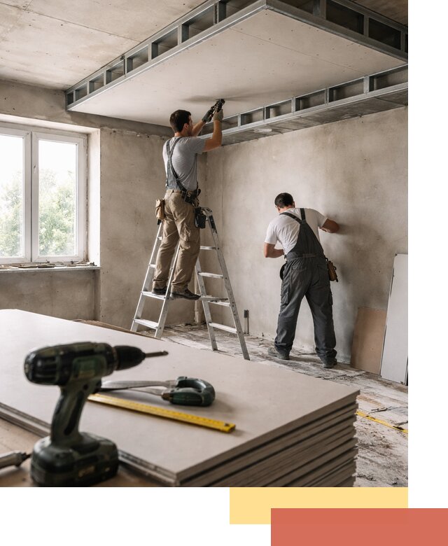 Двухуровневый потолок из гипсокартона в Каменске-Уральском