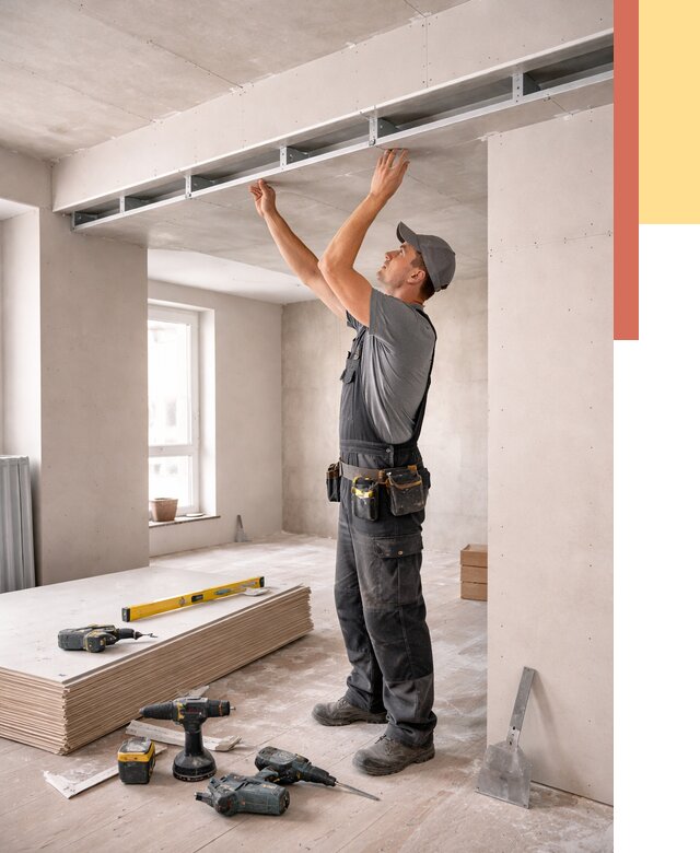 Потолок из гипсокартона с нишей в Каменске-Уральском от 1330 руб. под ключ | ОТДЕЛОЧНИК-Кмн