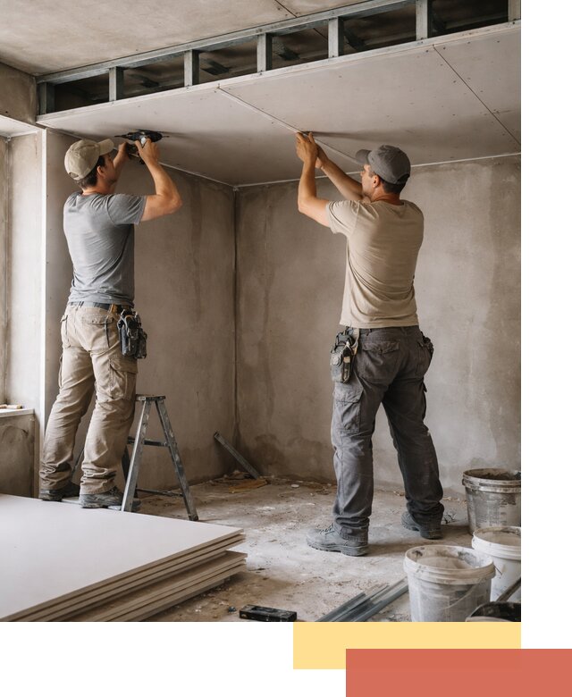 Короб из гипсокартона на потолке под ключ в Каменске-Уральском