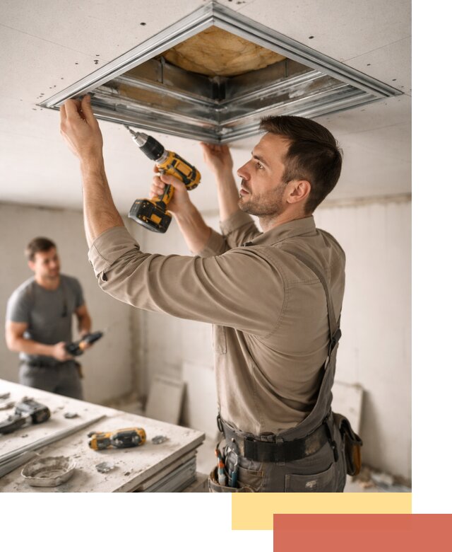 Монтаж люка в потолок из ГКЛ в Каменске-Уральском