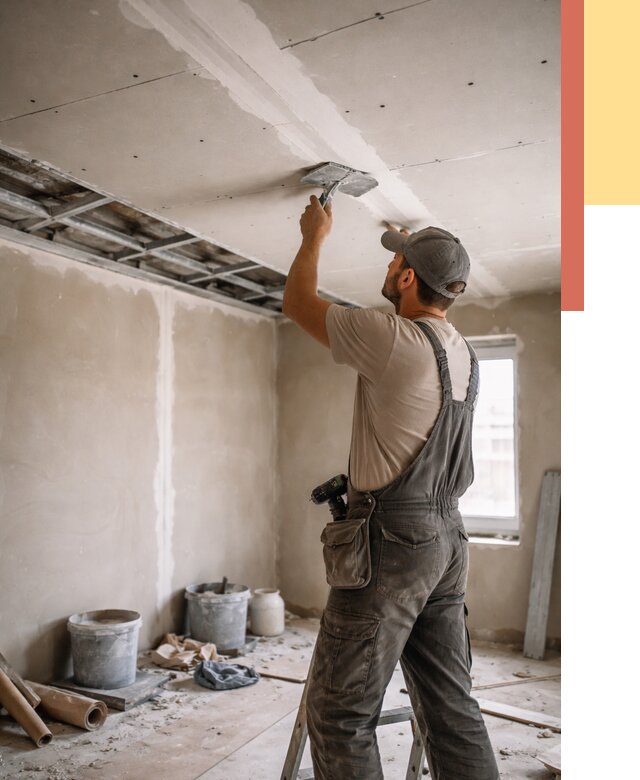 Ремонт потолка из гипсокартона в Каменске-Уральском от 691 руб./м² — быстро и недорого | ОТДЕЛОЧНИК-Кмн