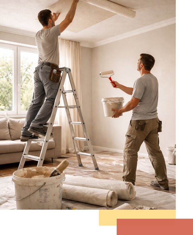 Поклейка обоев на потолок в Каменске-Уральском — качественно и быстро