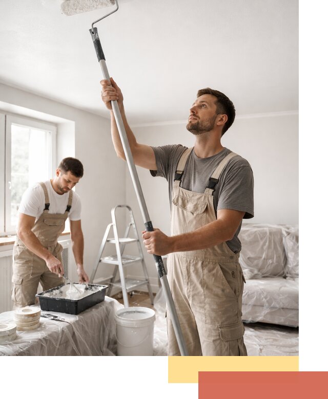 Покраска потолка водоэмульсионной краской в Каменске-Уральском