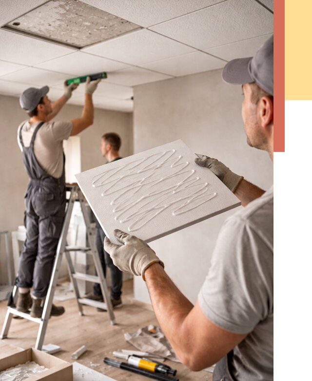 Монтаж потолочной плитки в Каменске-Уральском от 4787 руб. — быстро и недорого | ОТДЕЛОЧНИК-Кмн