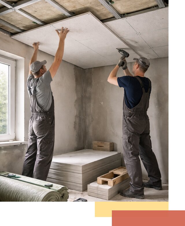 Шумоизоляция потолка панелями ЗИПС в Каменске-Уральском